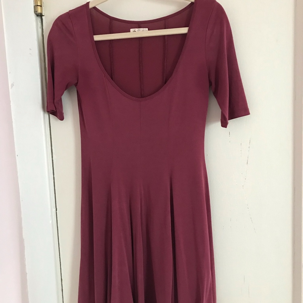 Maroon skater dress